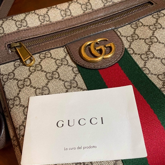 Gucci Ophidia GG Supreme Canvas MsgrBag FIRM $905 - Picture 3 of 8